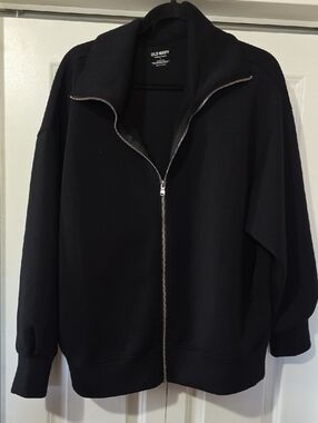 Old Navy Black Full-Zip Bounce Fleece